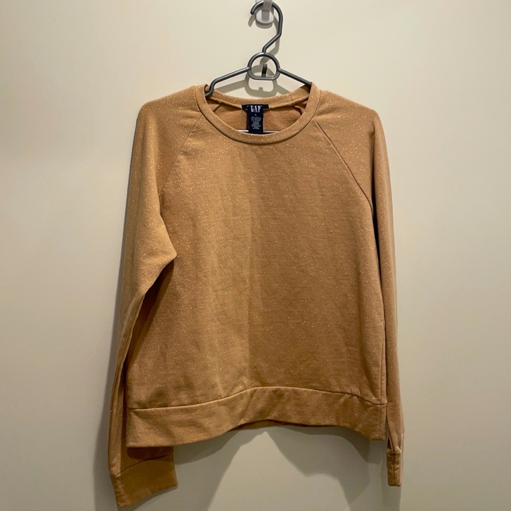 Gap stretch sweater with gold shimmer